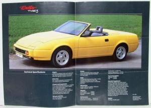 1989 Bitter Type 3 Specifications Brochure - Yellow Car