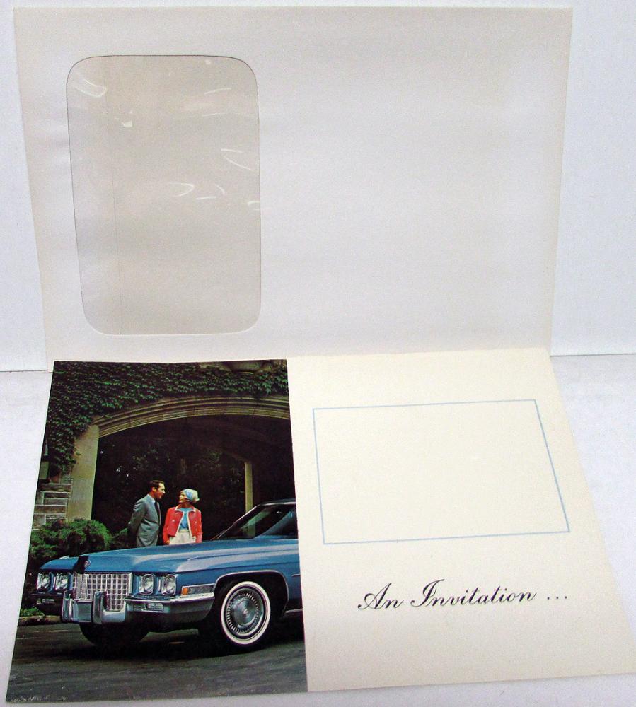 1971 Cadillac Dealer Customer Test Drive Invite W/Envelope Nolan-Brown Florida