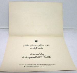 1971 Cadillac Dealer Customer Test Drive Invite W/Envelope Nolan-Brown Florida
