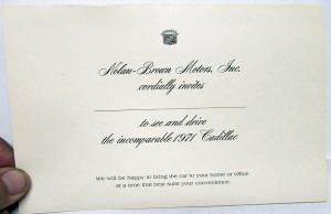 1971 Cadillac Dealer Customer Test Drive Invite W/Envelope Nolan-Brown Florida