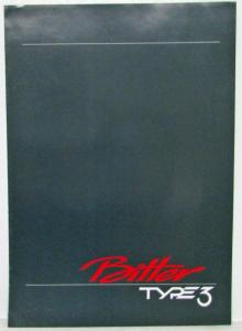 1989 Bitter Type 3 Specifications Brochure - German Text with English Spec Sheet