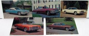 1975 Cadillac Dealer Promotional Postcard Set Fleetwood Eldorado de Ville Orig