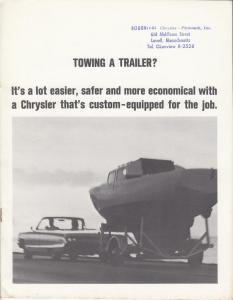 1965 Chrysler Towing Guide Sales Brochure Original