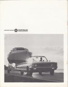 1965 Chrysler Towing Guide Sales Brochure Original