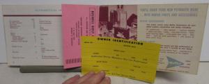 1962 Plymouth Savoy Belvedere Sport Fury ORIGINAL Owners Manual