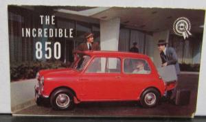 1959-1964 BMC The Incredible 850 Folding Sales Card