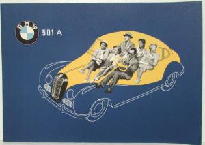 1955 BMW 501 A Blue Cover Sales Folder