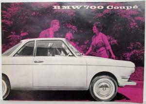 1960 BMW 700 Coupe Purple Cover Sales Brochure