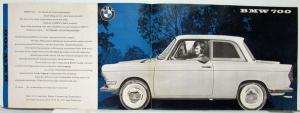 1960 BMW 700 Coupe Purple Cover Sales Brochure