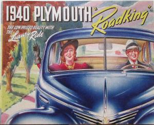 1940 Plymouth Roadking Sales Brochure With Envelope & Quality Comparison Chart