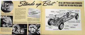 1940 Plymouth Roadking Sales Brochure With Envelope & Quality Comparison Chart