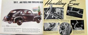 1940 Plymouth Roadking Sales Brochure With Envelope & Quality Comparison Chart