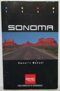 1993 GMC Truck Sonoma Owners Manual