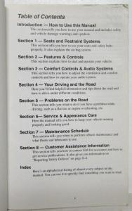 1995 GMC Truck Jimmy Owners Manual