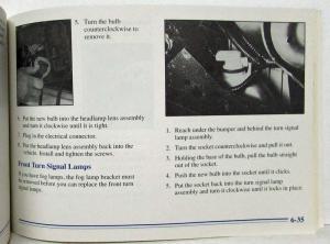 1996 GMC Truck Jimmy Owners Manual