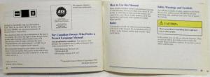 1996 GMC Truck Sierra Pickup Owners Manual