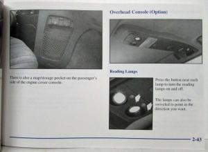1998 GMC Truck Safari Owners Manual