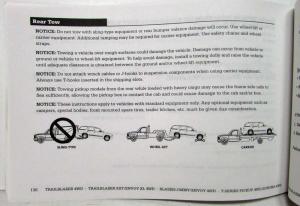 2002 GMC Motors Passenger Car and Light Duty Truck Towing Instructions Manual