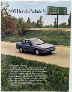 1985 Honda Prelude Si Spec Sheet