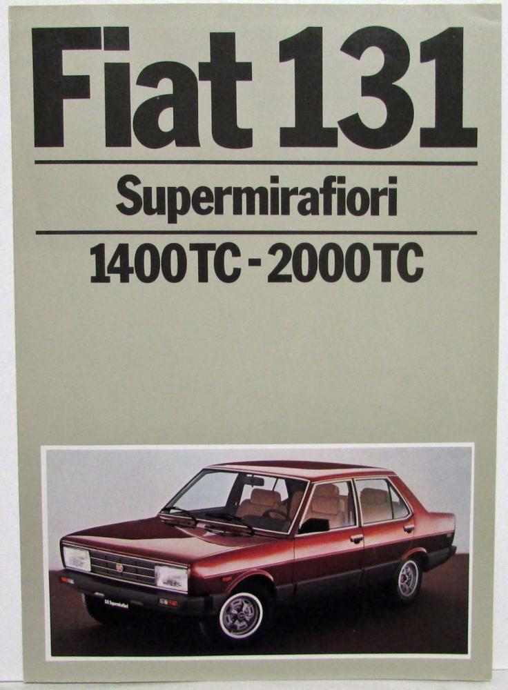1975-1979 Fiat 131 Sales Brochure - French Text