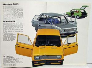 1976 1977 1978 1979 Fiat 128 Sales Brochure - German Text