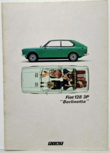 1976 1977 1978 1979 Fiat 128 3P Berlinetta Sales Brochure - German Text