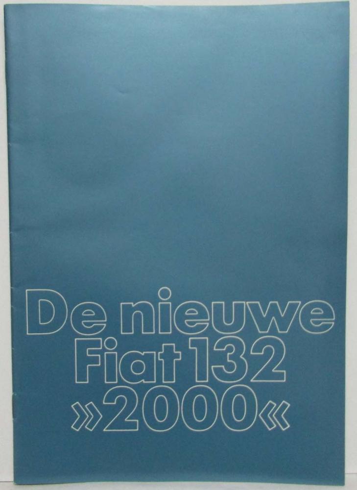 1979 Fiat 132 2000 Sales Brochure - Dutch Text