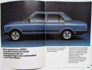 1979 Fiat 132 2000 Sales Brochure - Dutch Text