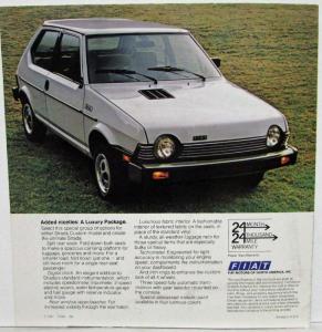 1979 Fiat Strada Sales Folder