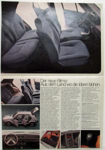 1979 Fiat Ritmo Sales Folder - German Text