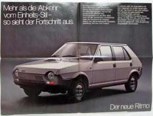 1979 Fiat Ritmo Sales Folder - German Text