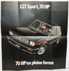 1979 Fiat 127 Sport Sales Folder Poster - French Text
