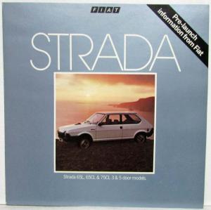 1979 Fiat Strada Pre-Launch Information Sales Folder - UK Market