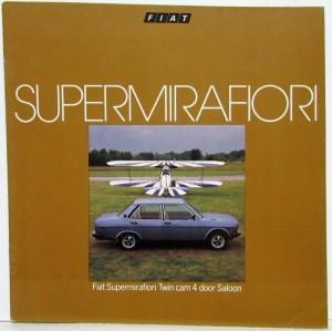 1979 Fiat Supermirafiori Twin Cam 4 Door Saloon Sales Brochure - UK Market