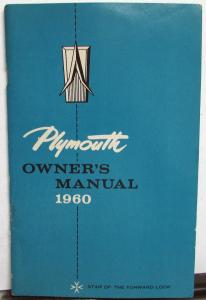 1960 Plymouth Savoy Suburban Belvedere Fury ORIGINAL Owners Manual
