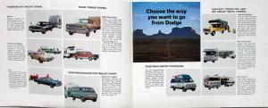 1974 Dodge Trailer Towing RV Color Sales Brochure Original