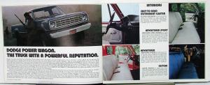 1974 Dodge Truck Power Wagons W100 W200 W300 W600 Color Sales Folder Original