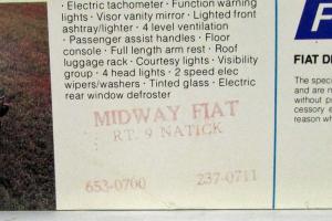 1979 Fiat Brava 131 Station Wagon Spec Sheet