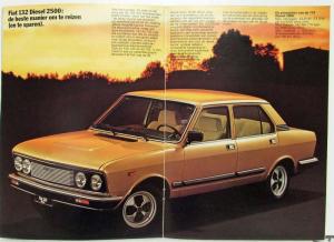 1979 Fiat Diesel Sales Brochure 131 & 132 - Dutch Text