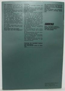 1979 Fiat Diesel Sales Brochure 131 & 132 - Dutch Text