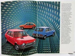 1979 Fiat Ritmo Glossy Paper Blue Fiat Logo Sales Brochure - German Text