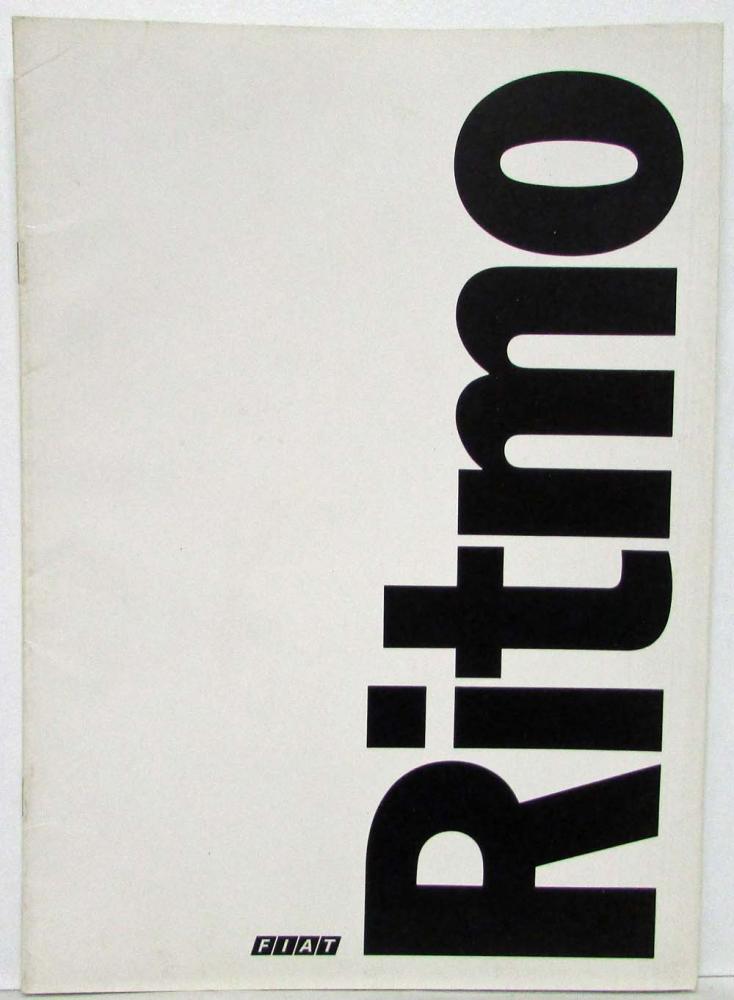 1979 Fiat Ritmo Matte Paper Black Fiat Logo Sales Brochure - German Text