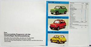 1979 Fiat PKW Programm Sales Brochure - German Text