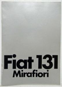 1979 Fiat 131 Mirafiori Sales Brochure - German Text