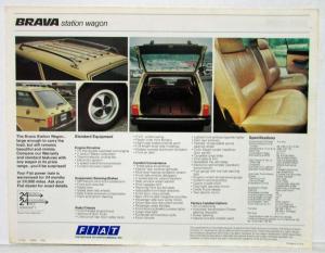 1979 Fiat Brava Station Wagon Spec Sheet