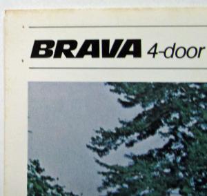 1979 Fiat Brava 4-Door Sedan Spec Sheet