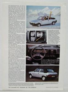 1979 Fiat Bertone Cabrio Spec Sheet - German Text