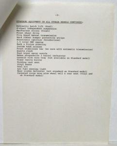 1979 Fiat Strada Price List