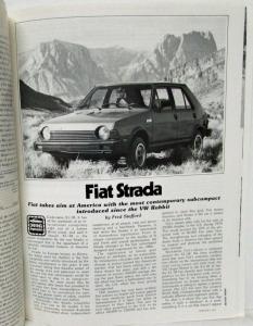 1979 Fiat Strada Meets the Press Compilation of Article Reprints from Magazines