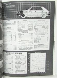 1979 Fiat Strada Meets the Press Compilation of Article Reprints from Magazines